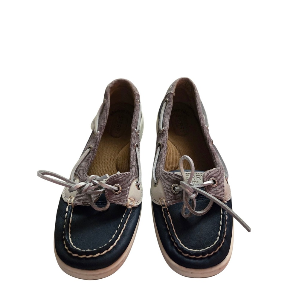Sperry Top-Sider Boat Shoes Leather Comfort Casual Navy Blue‎ Size 7